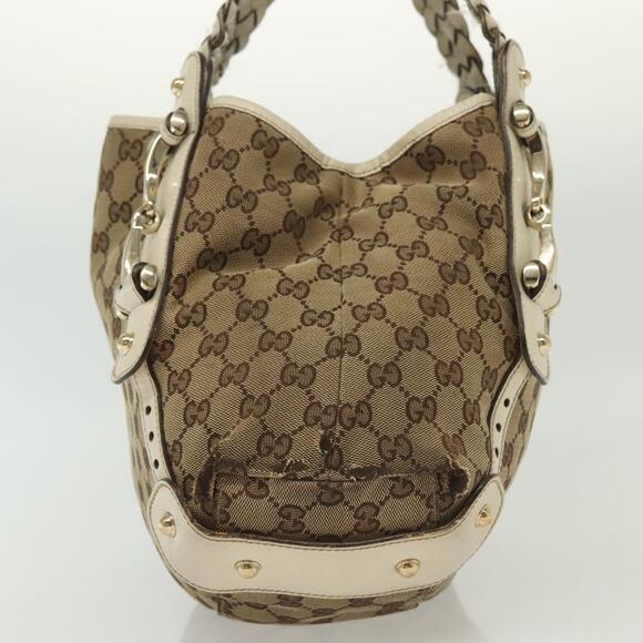 GUCCI GG Canvas Tote Bag Beige Gold - Picture 5 of 16